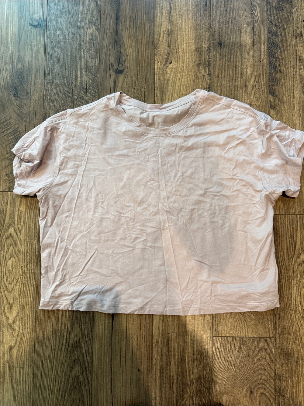 CRZ Yoga Light Gray/Pink Women's Crop T-Shirt